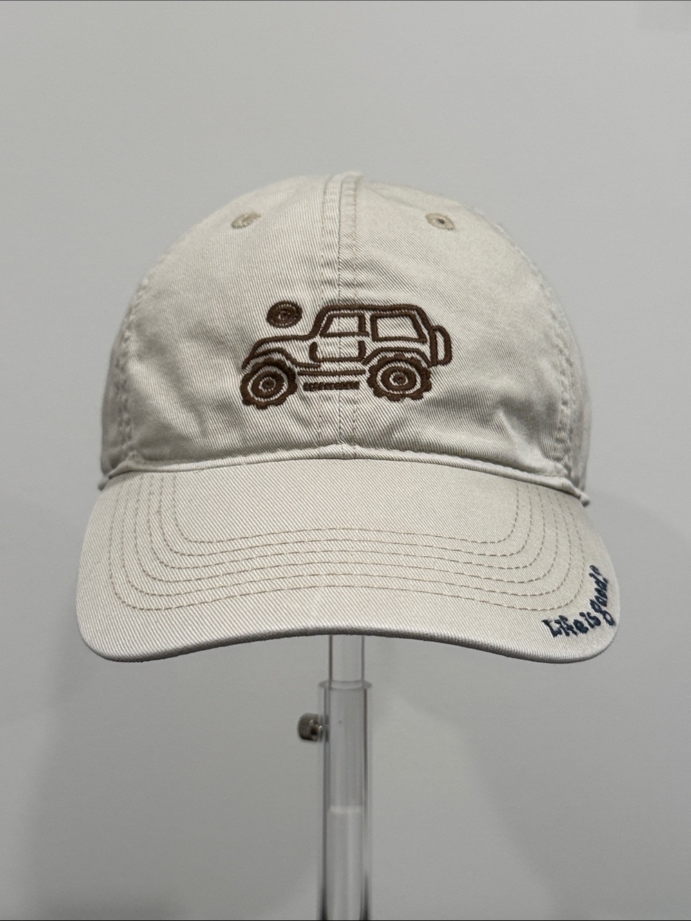 Life is Good 4x4 Embroidered Chill Khaki Cap OS